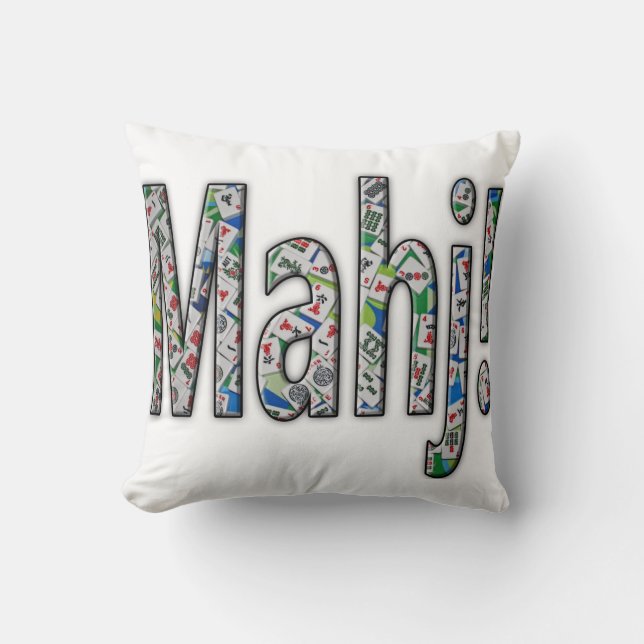 Mahjong Pillow - Mahj! Kussen (Voorkant)