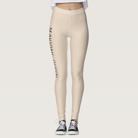 Mahjong Queen Beige Leggings (Voorkant)