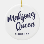 Mahjong Queen Personalized Keramisch Ornament (Achterkant)