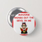 mahjong ronde button 5,7 cm (Voorkant /achterkant)