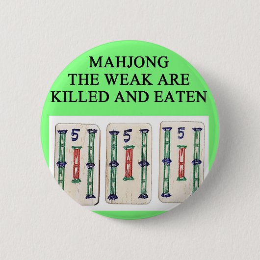 MAHJONG RONDE BUTTON 5,7 CM (Voorkant)