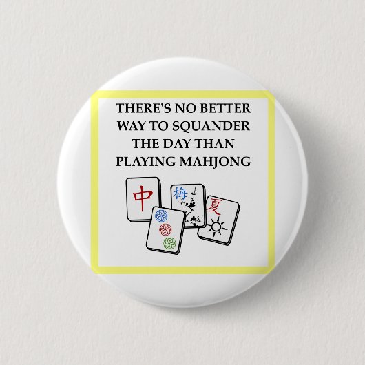 MAHJONG RONDE BUTTON 5,7 CM (Voorkant)
