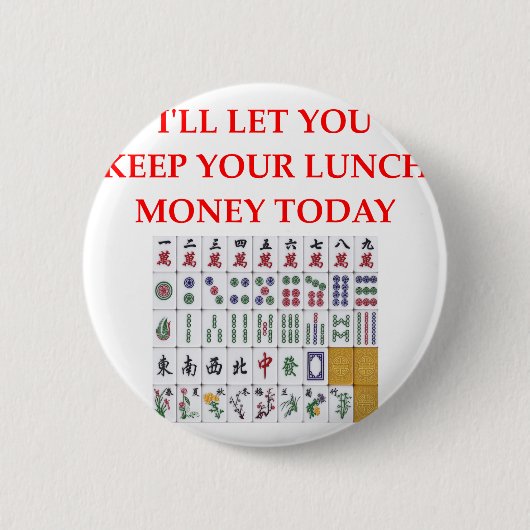 mahjong ronde button 5,7 cm (Voorkant)