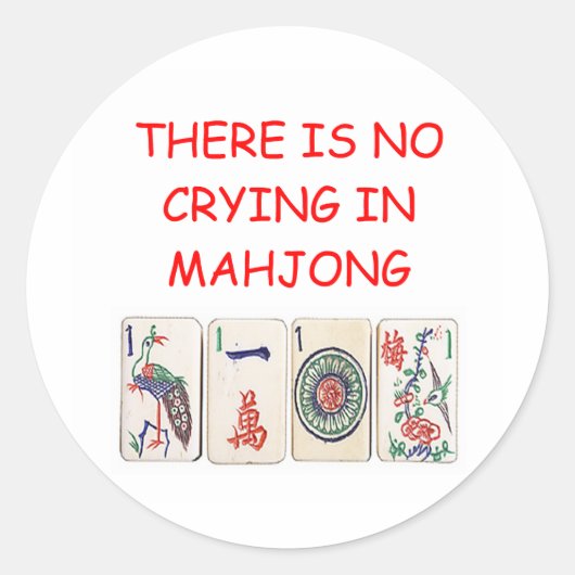 MAHJONG RONDE STICKER (Voorkant)