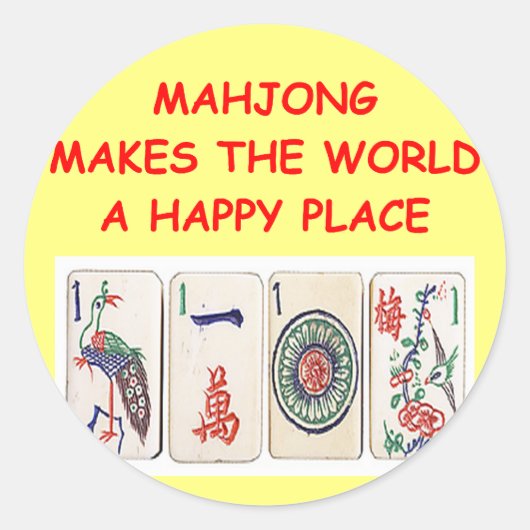 mahjong ronde sticker (Voorkant)