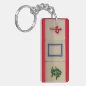 Mahjong sleutelhanger met drakensymbolen (Voorkant Links)