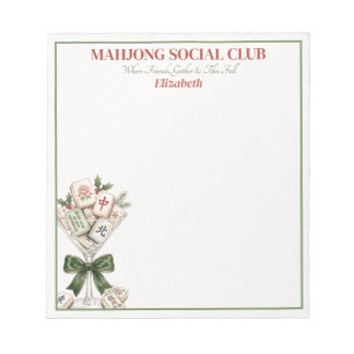 Mahjong Sociale Club Spelavond Cadeau Notitieblok