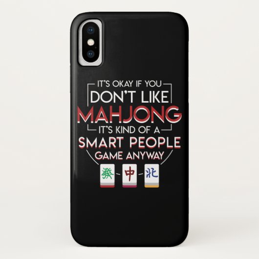 Mahjong Sorte Mensen Spel Toch Case-Mate iPhone Case (Achterkant)
