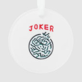 MahJong-spelsymbool Joker tegel Ornament (achterkant)