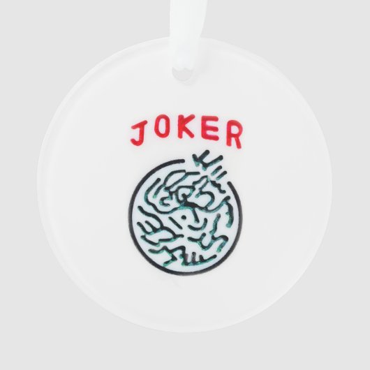 MahJong-spelsymbool Joker tegel Ornament (voorkant)
