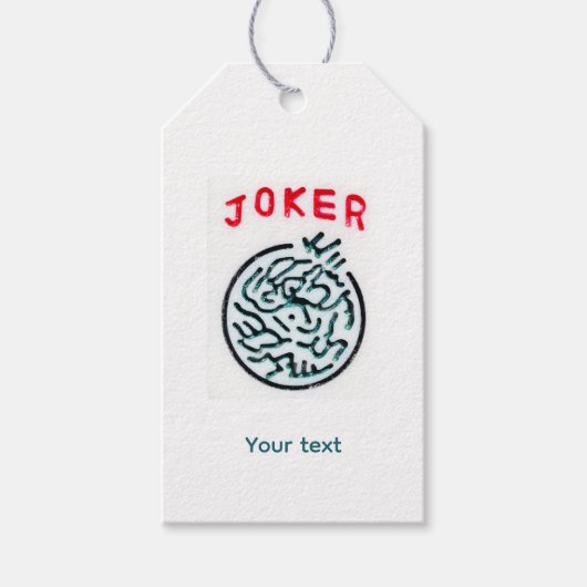 MahJong-symbool tegel Joker Cadeaulabel (Voorkant)