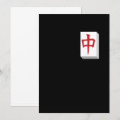 Mahjong tegel gebaseerde Chinese spel gameplay gok Kaart (Voorkant / Achterkant)