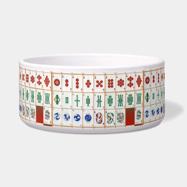  Mahjong Tegel Pattern Voerbakje (Voorkant)