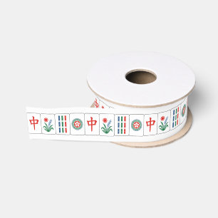 Mahjong Tegels #2 - Ontworpen voor 1,5” Grosgrain Lint