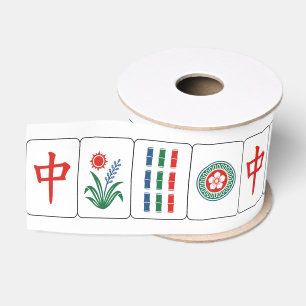 Mahjong Tegels #2 - Ontworpen voor 3” Grosgrain Lint