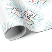 Mahjong Tegels Blue Cadeaupapier (Rol Hoek)