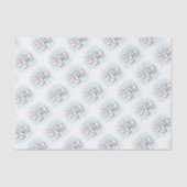 Mahjong Tegels Blue Tissuepapier (Voorkant)