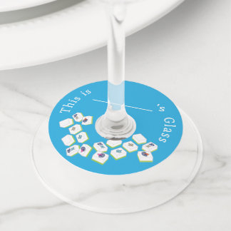 Mahjong Tegels Dot Crak Bam RED Wijnglaslabel