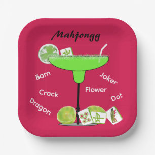 Mahjong Tegels en Magarita Papieren Bord