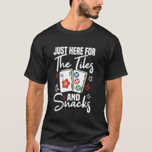 Mahjong Tegels En Snacks Grappige Tegels Speler On T-shirt