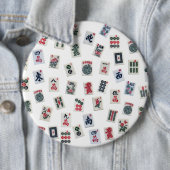 MahJong tegels en symboolpatronen Ronde Button 6,0 Cm (In situ)