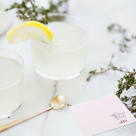 Mahjong Tegels Monogram Lavender Vierkante Kartonnen Onderzetter