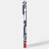 MahJong-tegels ontwerpen op donkerblauw Case-Mate iPhone Case (Achterkant / Links)