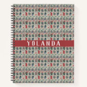 Mahjong Tegels Pattern Personalized Notitieboek (Voorkant)