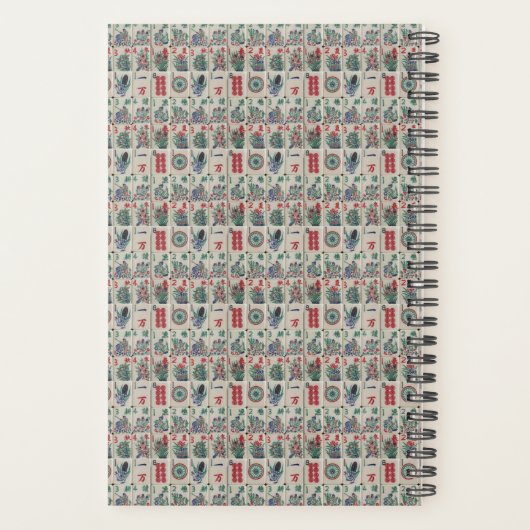 Mahjong Tegels Pattern Personalized Planner (Achterkant)
