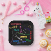 Mahjong Thed Paper Bord in Black (Feest)