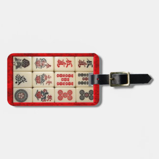Mahjong tiles bagagelabel