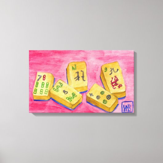 Mahjong Tiles Canvas Afdruk (Voorkant)