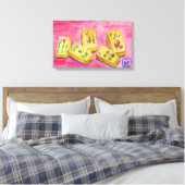 Mahjong Tiles Canvas Afdruk (Insitu (Slaapkamer))