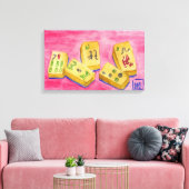 Mahjong Tiles Canvas Afdruk (Insitu (Woonkamer))