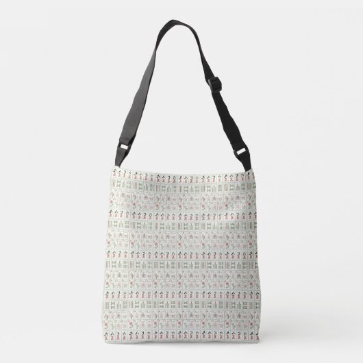 Mahjong Tiles Crossbody Tas (Achterkant)