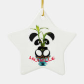 Mahjong tiles en Panda monogrammed Keramisch Ornament (Achterkant)