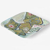 Mahjong Tiles Papieren Bordje (Gebogen)