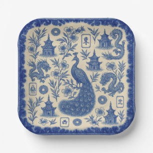 Mahjong Toile Papieren Borden Bordje