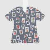 MahJong tuiles design photo sur bleu foncé (devant)