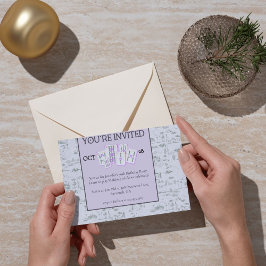 Mahjong Uitnodiging met Tegels en Toile