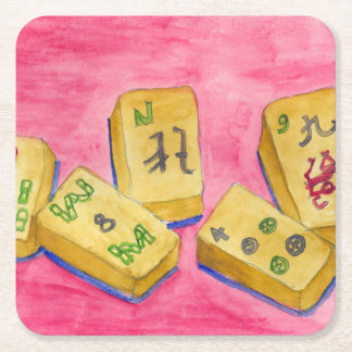 Mahjong Vierkante Kartonnen Onderzetter