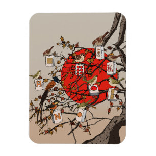Mahjong Vogels Game Magneet