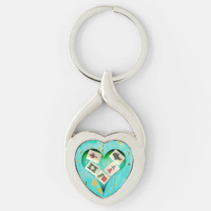 Mahjong vult mijn Heart-sleutelhanger Sleutelhanger