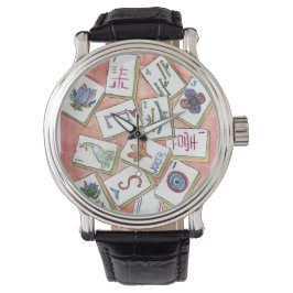 Mahjong Watch peach Horloge