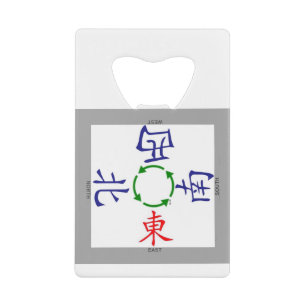 mahjong winds indicator kredietkaart flessenopener
