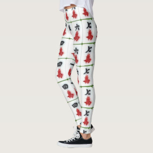 Mahjong Witte Leggings