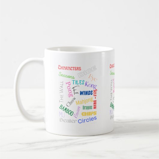 Mahjong Words Cup Koffiemok (Links)