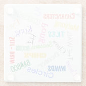 Mahjong Words Onderzetter (Achterkant)