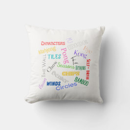Mahjong Words Pillow Kussen