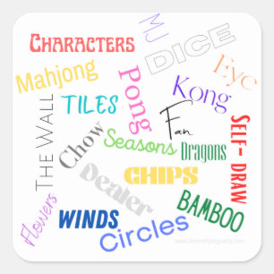 Mahjong words sticker
